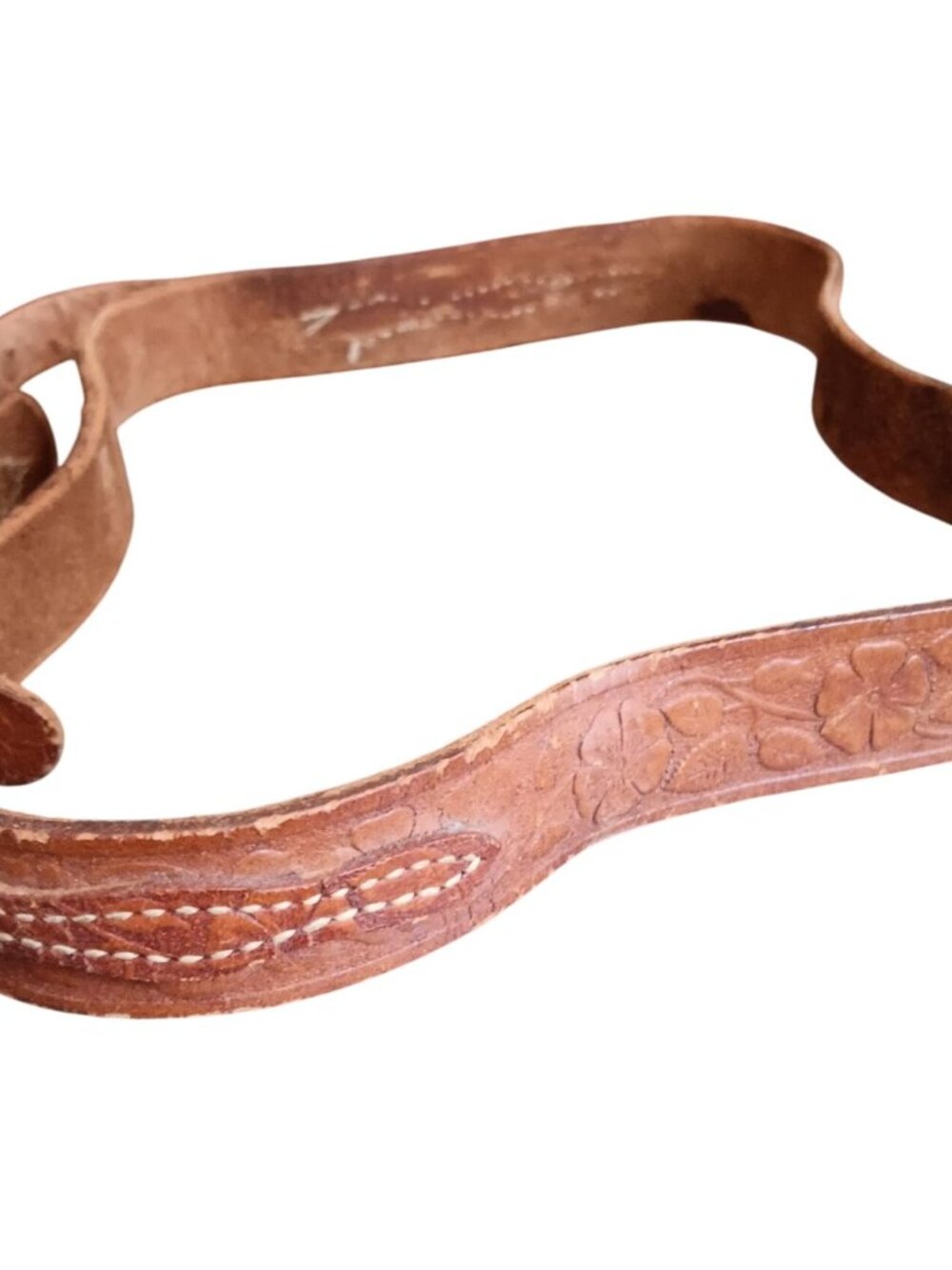True Vintage Western Cowgirl Belt 28W 28" Floral Embossed Scout/Ranger Skinny